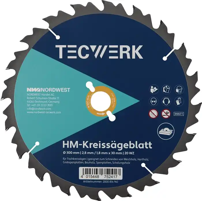 Bestpreis Tischkreissägeblatt AD 700mm Z.42 WZ Schnitt-B.4,2mm TECWERK