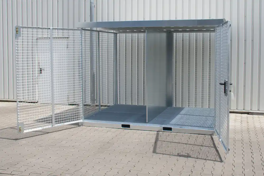 Bauer Südlohn Gasflaschen-Container feuerverzinkt TYP GFC-E/G - mit Gitterrostboden Super-Preis