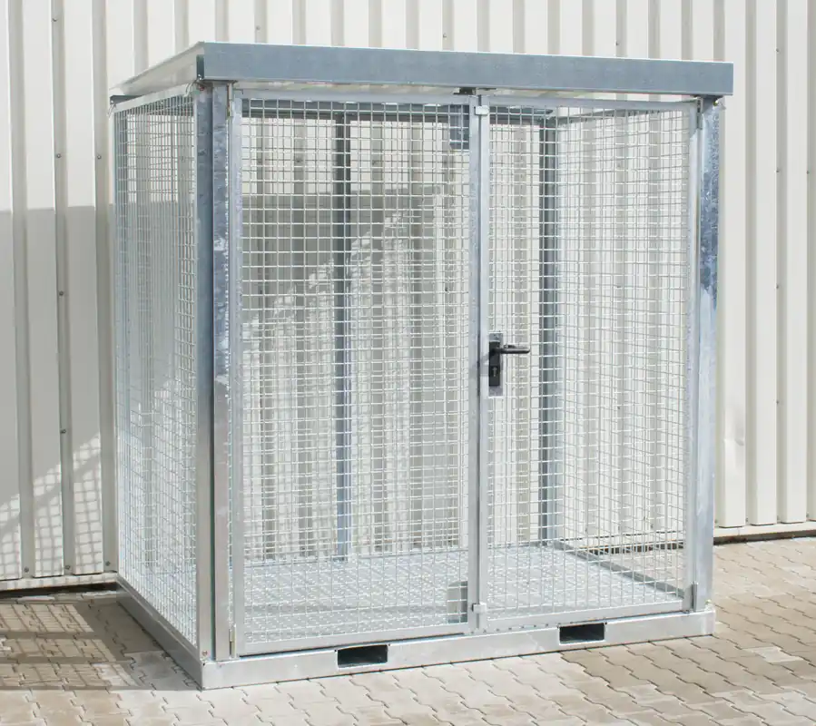Bauer Südlohn Gasflaschen-Container feuerverzinkt TYP GFC-E/T - mit Tränenblechboden Sonderangebot