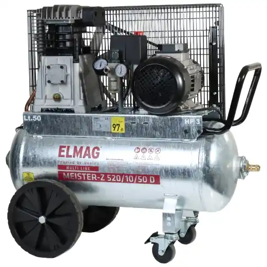 Zertifiziert ELMAG Kompressor MEISTER-Z verzinkt 480/10/50 W