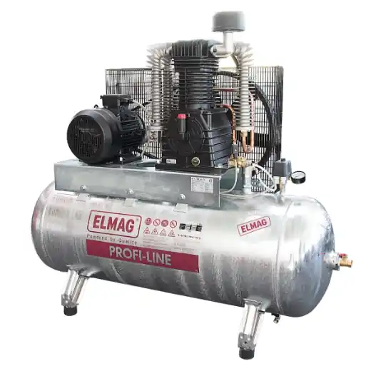 Begrenztes Angebot ELMAG Kompressor PROFI-LINE "VERZINKT" - PL 1200/10/270 D, mit Sterndreieckanlage