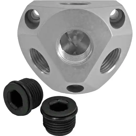 Sichere Zahlung ELMAG Wandanschlußdose (inkl. 2 Stopfen AG 1/2") - WAD, 1 x IG 3/4" + 3 x IG 1/2"