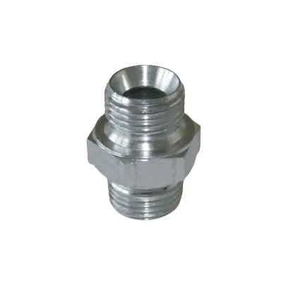 ELMAG HD-Doppelnippel "Stahl verzinkt" - AG 1/2" x AG 1/2", bis 400 bar, mit 60° Universaldichtkegel Wochenendangebot