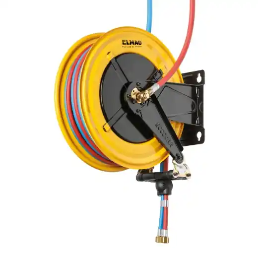 ELMAG Autom. Schlaucha. 15m-2x5/16"-20bar - für Sauerstoff/Azetylen Neue Kollektion