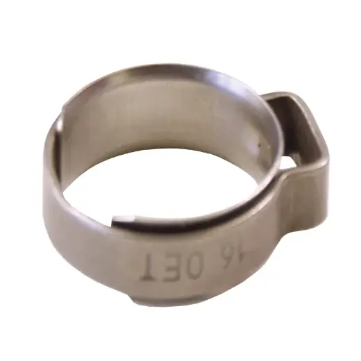 ELMAG 1-Ohr Klemme mit Einlagering 15 - 17,3 mm - Edelstahl (W4) Neu Im Sortiment