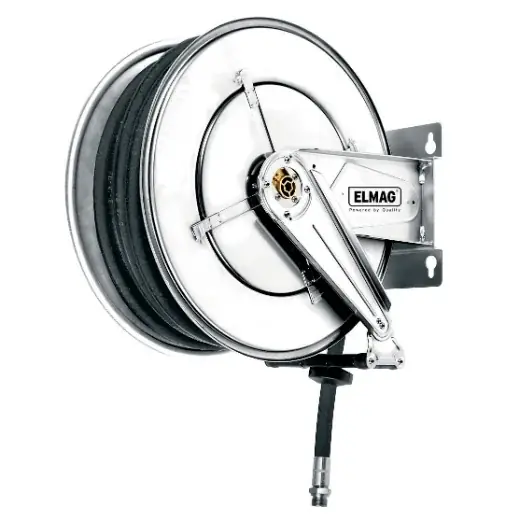 ELMAG INDUSTRIE Schlauchaufroller Edelstahl "532/11" - für Druckluft und Wasser, 20 m, 1/2", 20 bar Preiswert