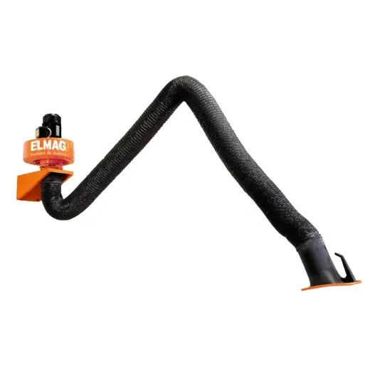 ELMAG Abluftset mit Absaugarm 3m in Schlauchausf. - Ø150mm, filterlos, 2.000 m3/h, 0,75 kW, 3x400V Sale