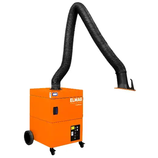Nur Heute ELMAG Absauganlage, fahrbar, Profi-Master - Arm Ø 150mm/2m, Schlauchausf., 1.100 m3/h