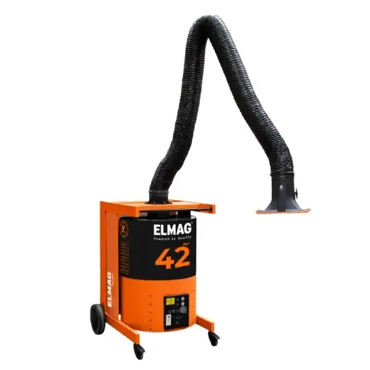 ELMAG Absauganlage, fahrbar, MaxiFil - Absaugarm Ø 150mm/4m in Schlauchausführung Must-Have