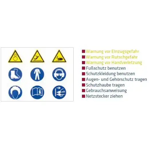 Aktuell ELMAG Warnschild "ALU" 100x75mm - für Werkzeugmaschinen
