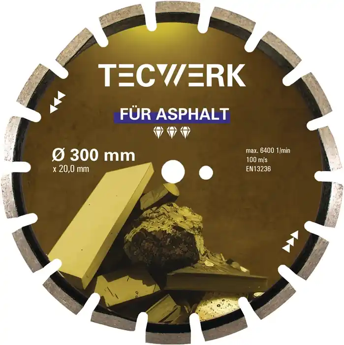 Neu Im Sortiment Diamanttrennscheibe ASPHALT D.350mm Bohr.20mm Seg.-H.10mm Seg.-S.3,2mm TW