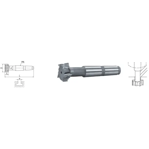 ELMAG T-Nutenfräser mit Morsekegel DIN 851/228A - HSS Nur Heute