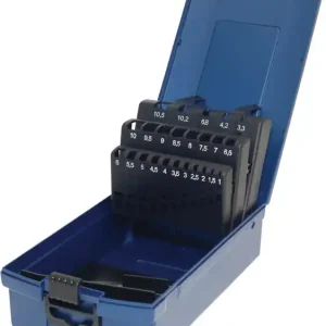 Preiswert Leerkassette f.Spiralbohrer DIN338 Abm.1-10,5mm steig.um 0,5mm 24-tlg.Ku.TECWERK