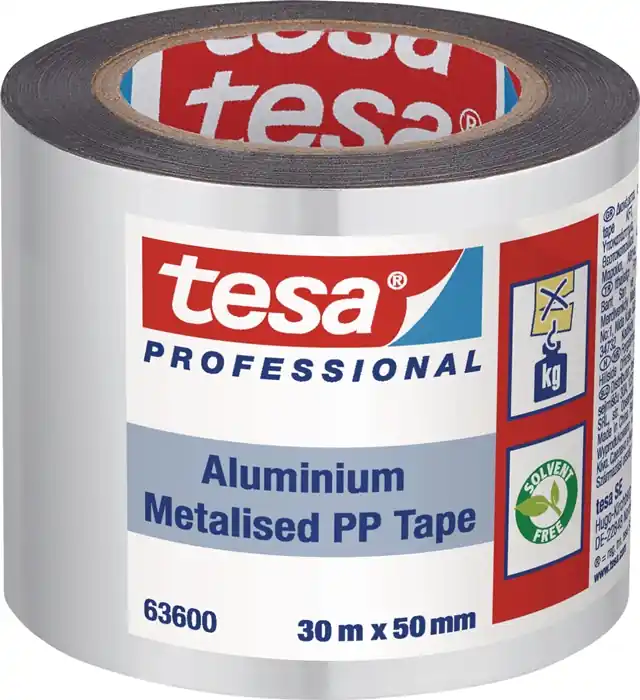 Aluminiumklebeband 63600 o.Liner L.30m B.50mm TESA VE: 36 Rollen Online Kaufen