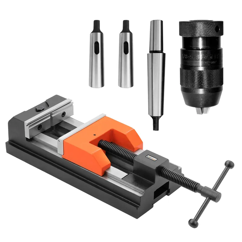 FLOTT Bohrpaket 6 für MK 4 Spindel - Schraubstock 150, Kegeldorn, Reduzierhülsen und Schnellspannbohrfutter Mega-Angebot