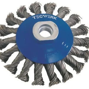 Echt Kegelbürste D.100mm Drahtstärke 0,35mm VA 13mm 12500min-¹ TECWERK