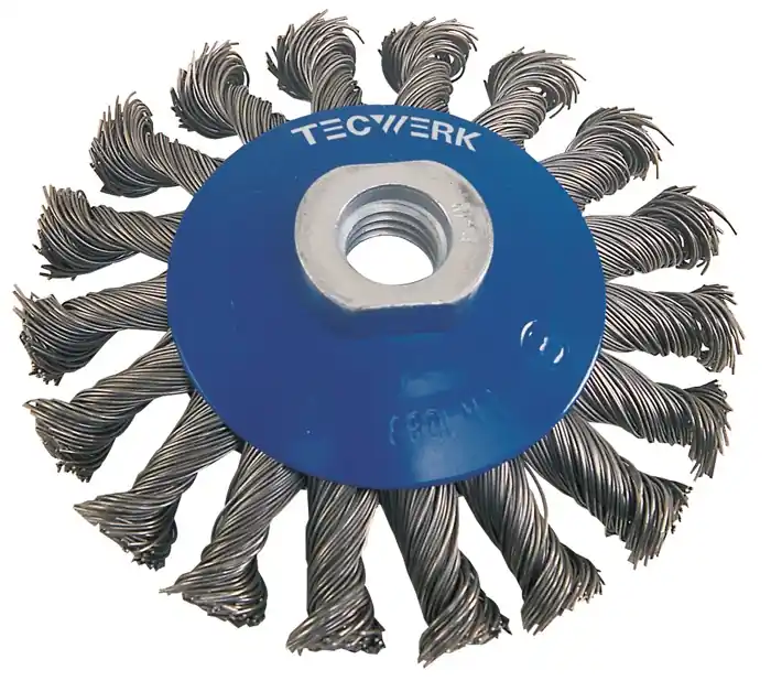 Echt Kegelbürste D.100mm Drahtstärke 0,35mm VA 13mm 12500min-¹ TECWERK