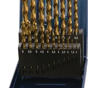 Preiswert Spiralbohrersatz DIN 338 TypN D.1-10,5x0,5mm HSS TiN 24tlg.Ku.-Kass.TECWERK