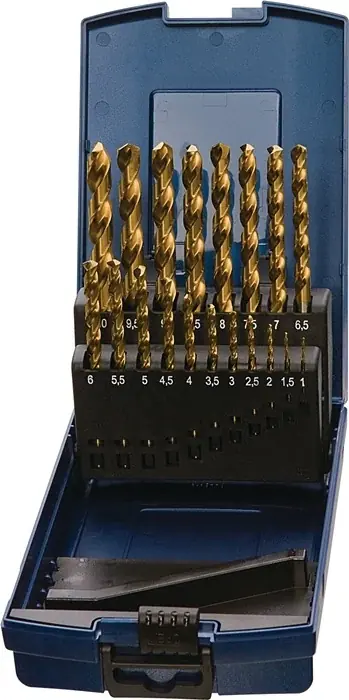 Preiswert Spiralbohrersatz DIN 338 TypN D.1-10,5x0,5mm HSS TiN 24tlg.Ku.-Kass.TECWERK