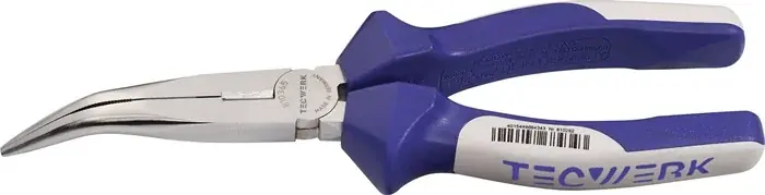 Jetzt Kaufen Flachrundzange L.200mm 40Grad gew.Mehrkomp.-Hüllen TECWERK