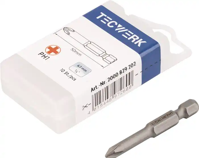 Bit 1/4 Zoll PH 1 L.50mm TECWERK VE: 10 Stück Nur Für Kurze Zeit