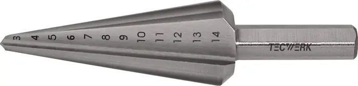 Sichere Zahlung Blechschälbohrer Bohrber.3-14mm HSS Gesamt-L.58mm Z.2 TECWERK