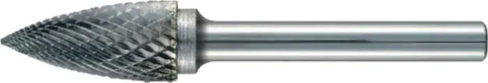 Frässtift SPG D.6mm Kopf-L.13mm Schaft-D.3mm HM Verz.Normal,fein TECWERK Preisreduziert