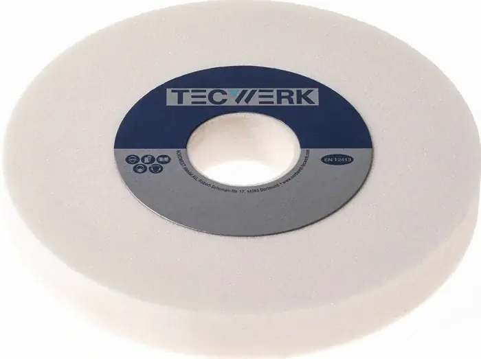 Mega-Angebot Schleifbockscheibe Ø300xB40x76mm 80 Form A Edelkorund weiß TECWERK