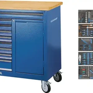 Abverkauf Rollwerkbank 1504 XL-TS-308 Außen-B1250xT630xH985mm 1000kg 308-tlg.