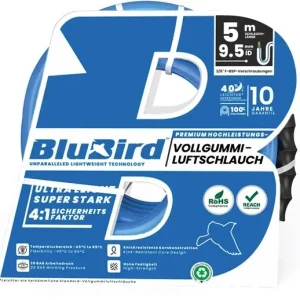 Echt Werkstattschlauchset BluBird ID 9,5mm AD 15,5mm L.5m Schnellver.Kup.