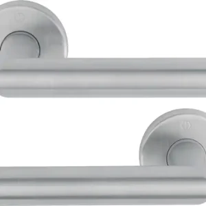 Drückergrt.Ams.E1400Z/42VR VA F69 rd.o.DIN li.o.D/D HOPPE Markenprodukt