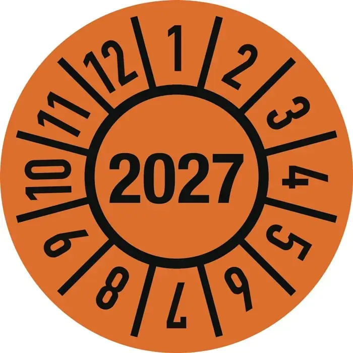 Preisreduziert Einjahresprüfplakette D.30mm J.2027 m.Monaten Folie Btl.a 100 St.