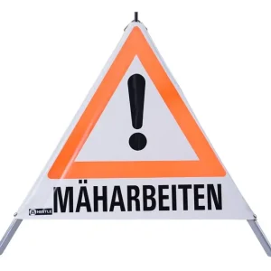 Jetzt Kaufen NESTLE Warnpyramide 70 cm, ohne Federzahn, Symbol Ausrufezeichen, Text nach Wahl