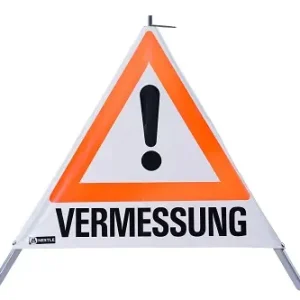 NESTLE Warnpyramide 70 cm, ohne Federzahn, Symbol Ausrufezeichen, Text nach Wahl Markenware