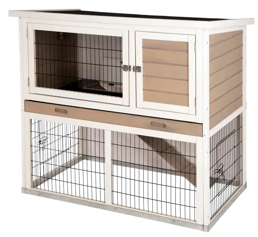 Echt Kerbl Nagerstall Lucky mit Metall- rahmen am Boden - 115x65x100 cm