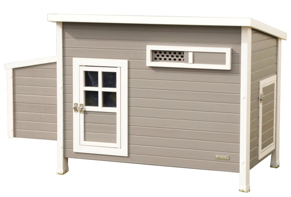 Markenprodukt Kerbl ECO-Kunststoffstall Barney für Hühner - 137 x 73 x 83 cm