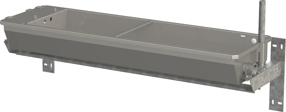 Kerbl Edelstahl Kipptränke, 70L 2,m, zur Wandmontage Expressversand