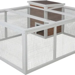 Direktkauf Kerbl Freilaufgehege mit integriertem Unterschlupfhaus 132x102x59 cm