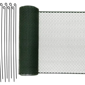 Kerbl Universalzaun Multifence, 12 m lang, 0,90 m hoch 8 Befestigungstäbe, 16 U-Heringe, grün Preiswert