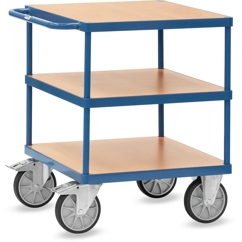Kracherpreis fetra Schwerer Tischwagen mit 3 quadratischen Ladeflächen