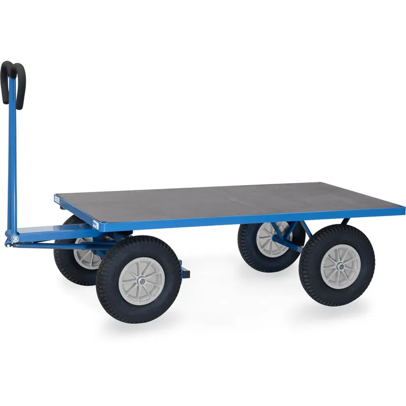 fetra Handpritschenwagen aus Profilstahl pulverbesichtet blau RAL-5007 Mega-Angebot