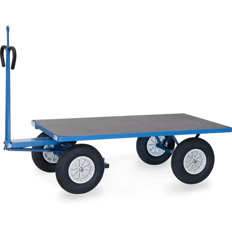 Mega-Angebot fetra Handpritschenwagen pulverbeschichtet blau RAL 5007 mit Zugöse