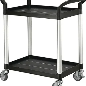 Tischwagen 2 Ladeflächen L680xB450mm schwarz Trgf.250kg RUXXAC Neu