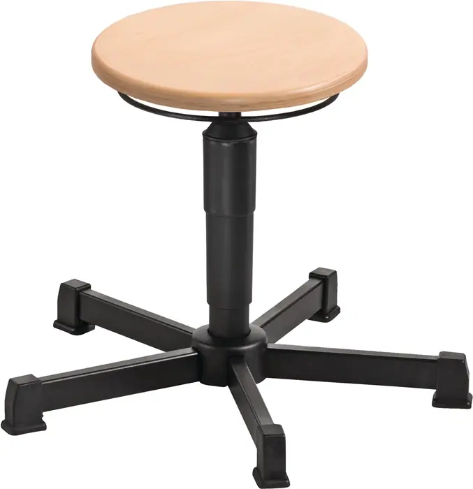 Drehhocker m.Gleiter Buche schwarz Sitz-H.350-480mm Hocker MEY Sofort Bestellen