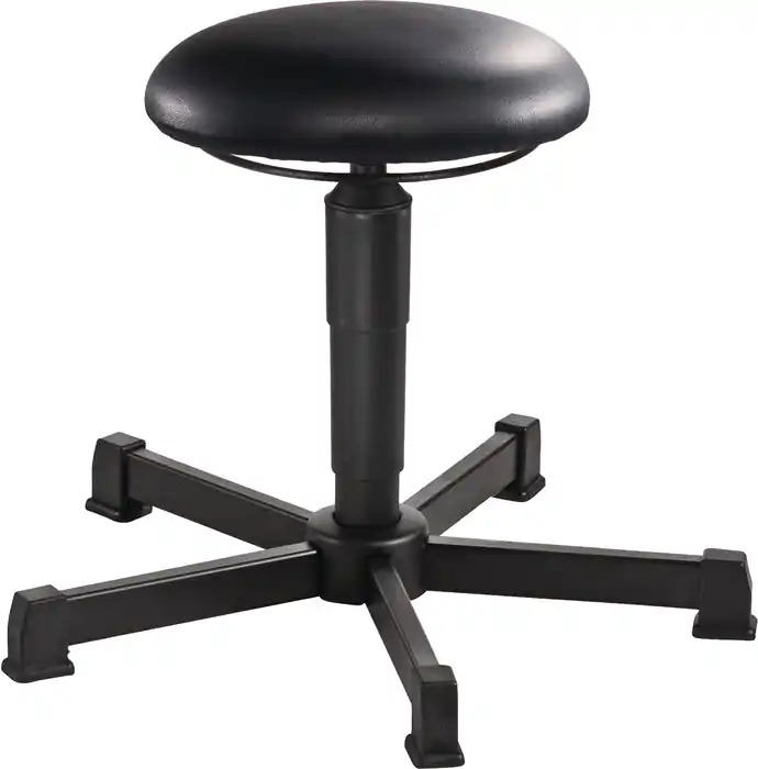 Drehhocker m.Gleiter Kunstleder schwarz Sitz-H.390-520mm Hocker MEY Sonderaktion