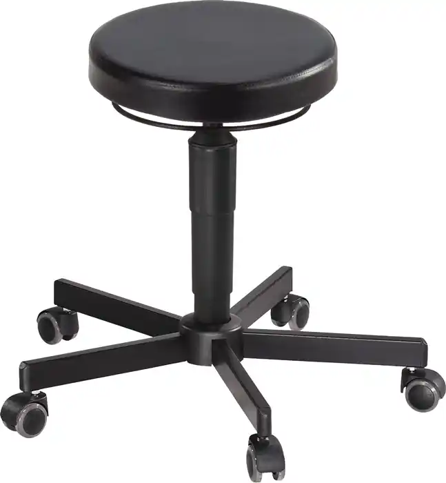 Begrenztes Angebot Drehhocker m.Rl.PU-Schaum schwarz Sitz-H.410-540mm Hocker MEY