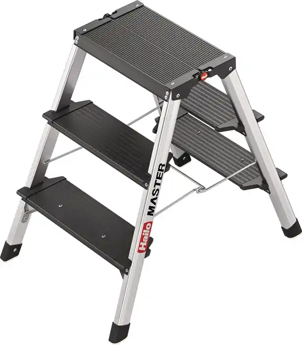 Stahlrohr-Tritt Master D70 Stufen 3 Plattform-H.400mm HAILO Neue Kollektion