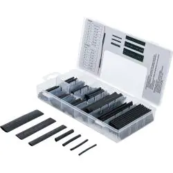 Schrumpfschlauch-Sortiment - Schrumpfrate 2 zu 1 - Inhalt 126-tlg. - Farbe schwarz Angebot