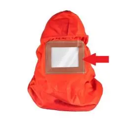 Nur Heute Ersatzscheibe - für die Schutzkopfhaube HK 200 - Plastik - 152 x 122 x 1,2 mm