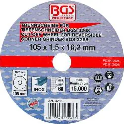 Trennscheibe für Tiefenschneider - Ø105 mm - INOX Finale Aktion